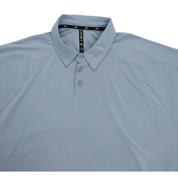 Legend Inspire XL Mens Polo Shirt Light Blue Polyester/Spandex Blend, NWT. - Picture 4 of 7